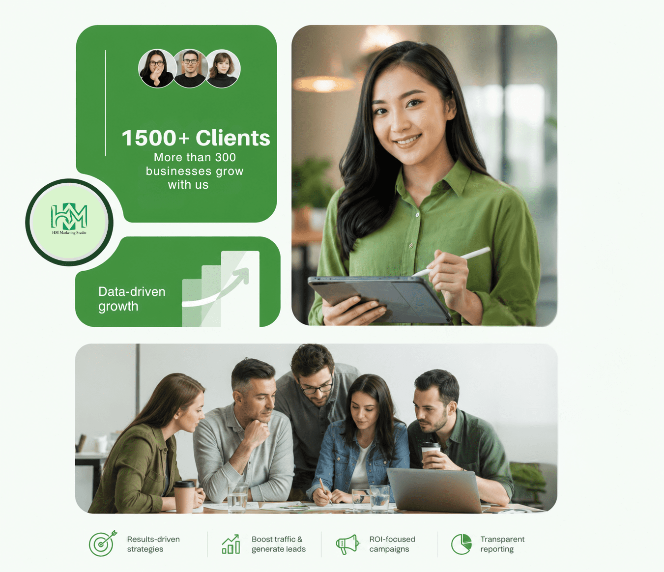 HM Marketing Studio — Data-driven growth for 1500+ clients